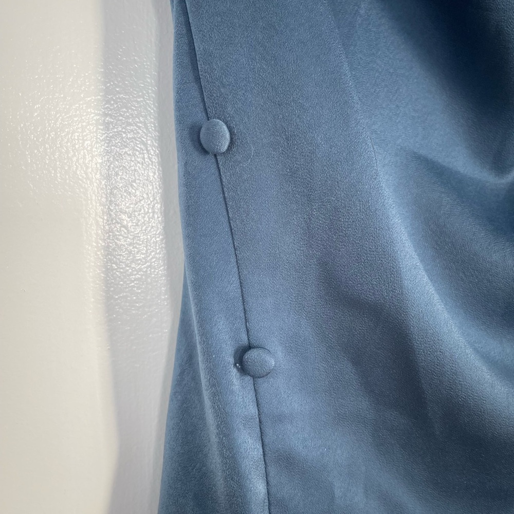 Cider Elegant Blue Sleeveless Dress - Picture 6 of 9